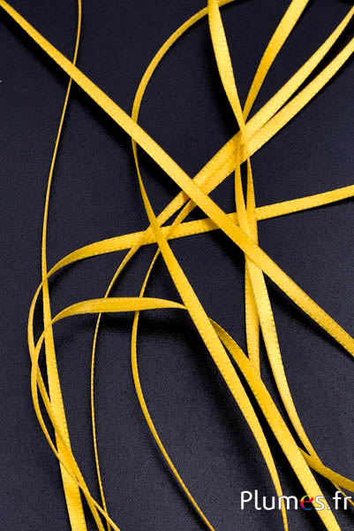 Satijnen lint - breedte 3 mm - geel